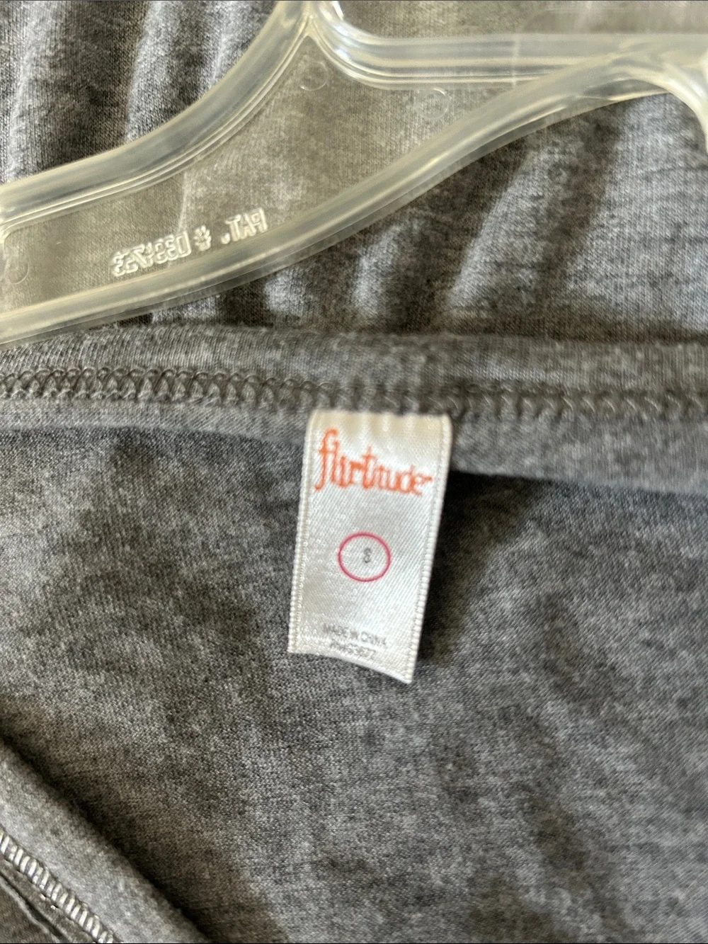 flirtitude Gray V-Neck Short Sleeve Tee